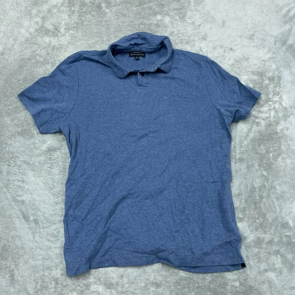 Banana Republic Mens Blue Polo Shirt Size XL Cotton Casual a1154